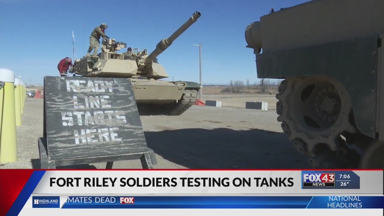 1st Infantry Division crews going through tank certification at Fort Riley
