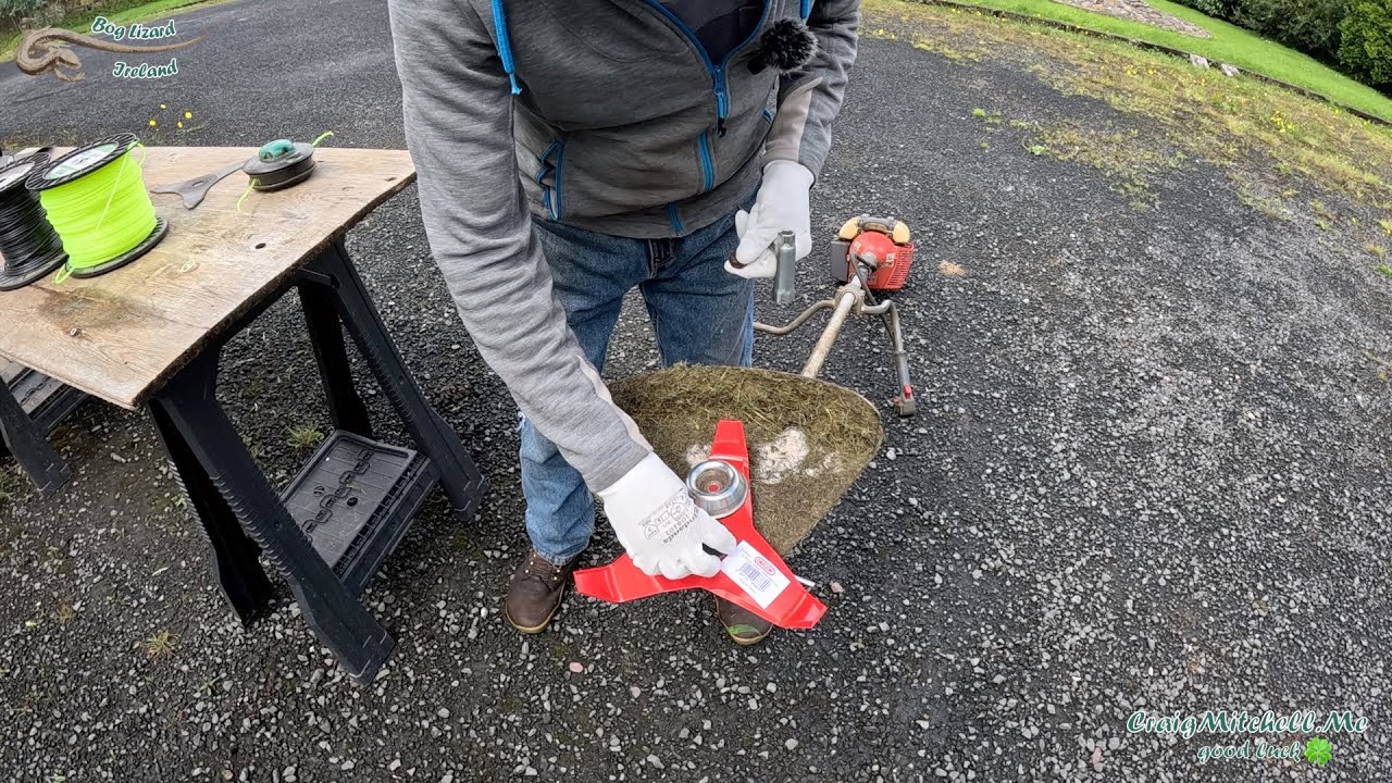 Oregon mulching blade. Preparing ground for new plantings.