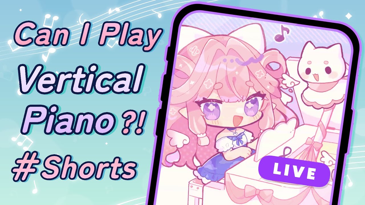 can i play piano vertically?! song requests open! #VTuber #shorts #歌枠