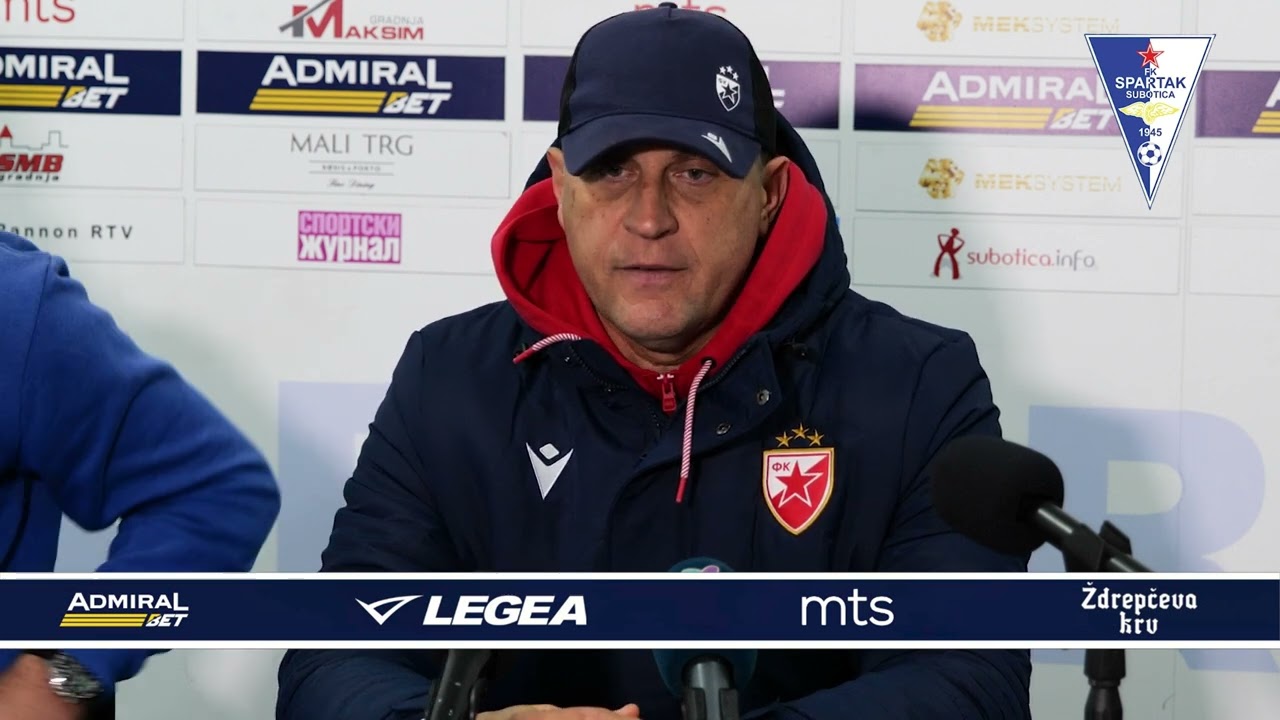 KONFERENCIJA NAKON UTAKMICE / FK SPARTAK ŽK - FK CRVENA ZVEZDA / XV KOLO SLS / 09.11.2025.