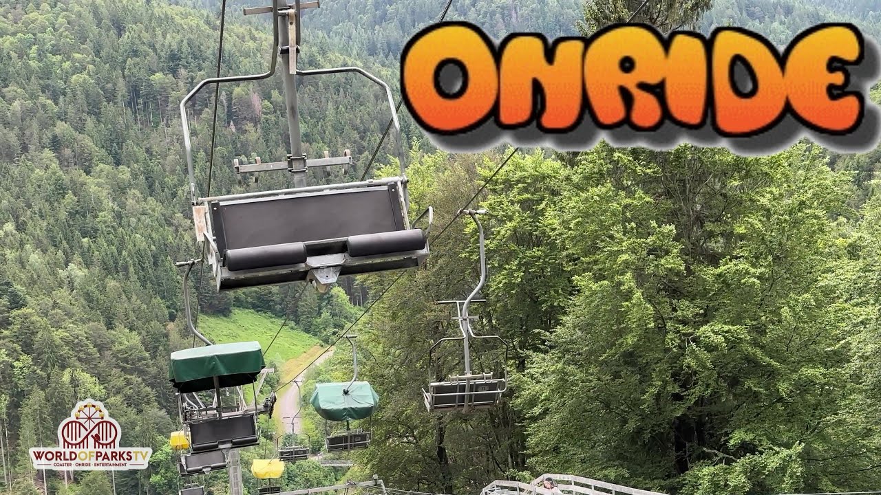 Sesselbahn – Steinwasen Park (Onride POV) Doppelmayr Seilbahn Freizeitpark Steinwasenpark Sessellift