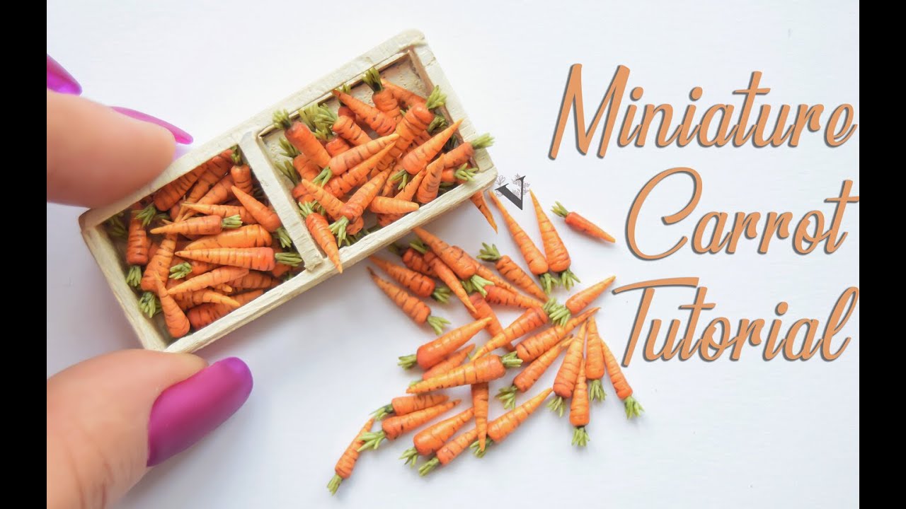 Miniature Carrot Tutorial-Polymer Clay (Veggie 1)