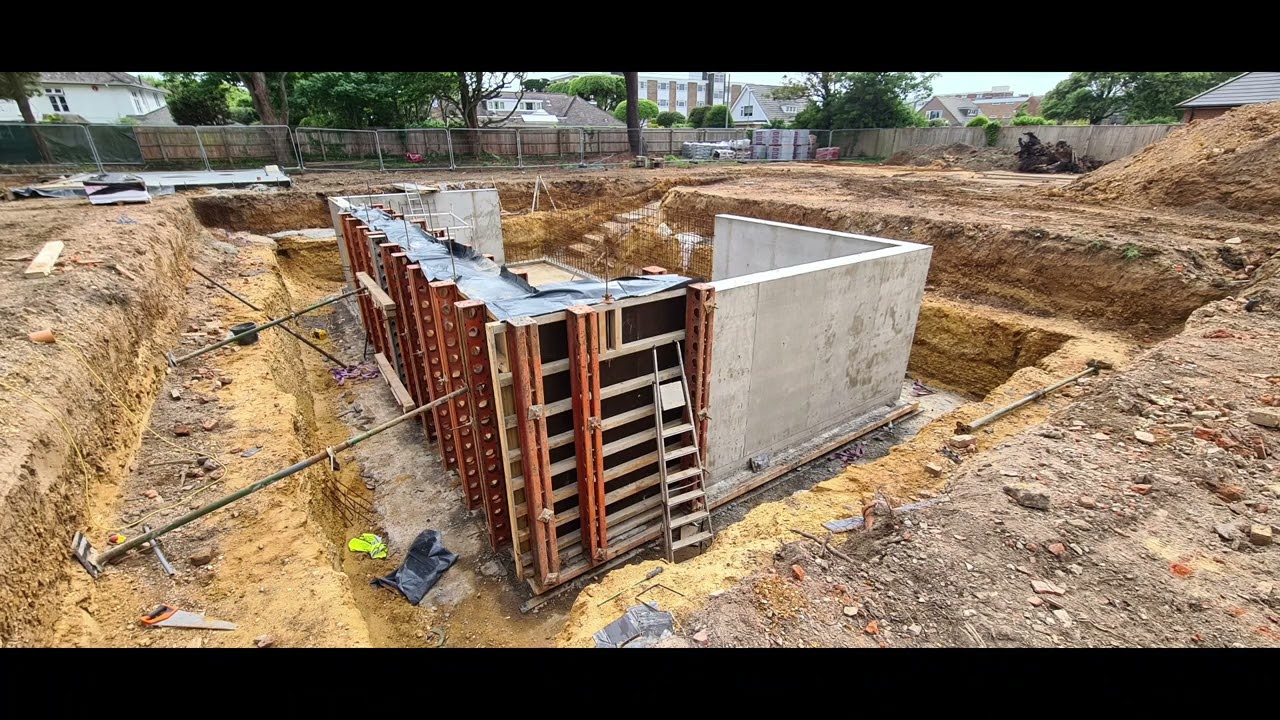 basement reinforcement formwork and waterproof concrete