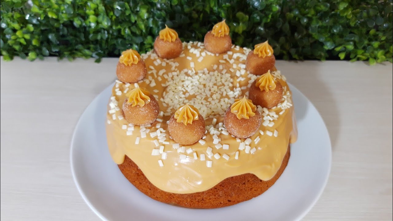 BOLO VULCÃO DE CHURROS que vende o ano todo- com brigadeiro de doce de leite