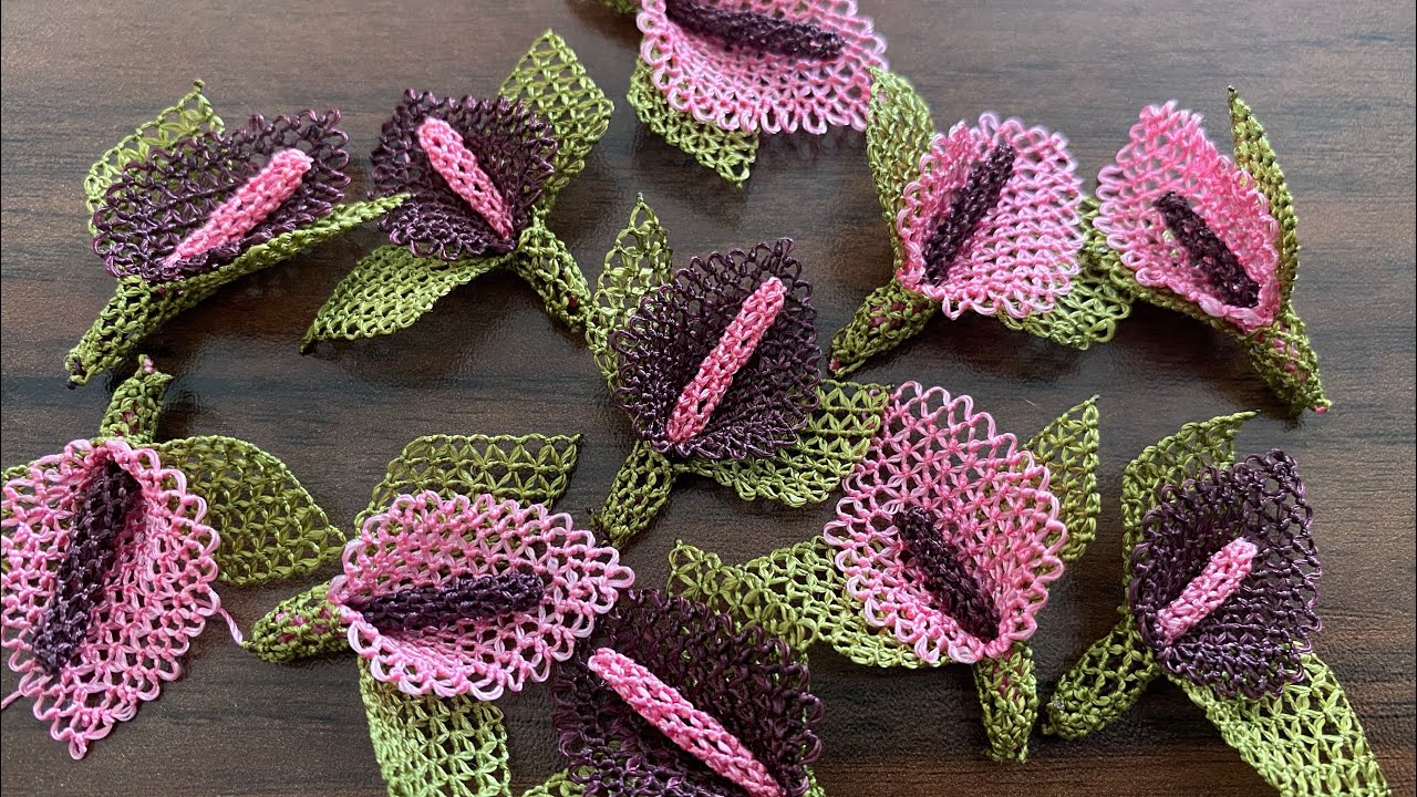 3 BOYUTLU MUHTEŞEM GÜZEL DURAN  İĞNE OYASI GALA ÇİÇEĞİ NEEDLE LACE #new #diy #crochet #iğneoyası
