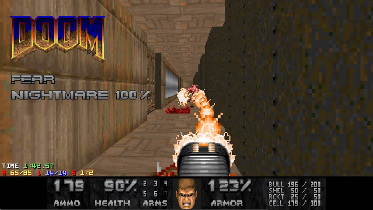 [PC] Doom - E4M9: Fear -- Nightmare 100%