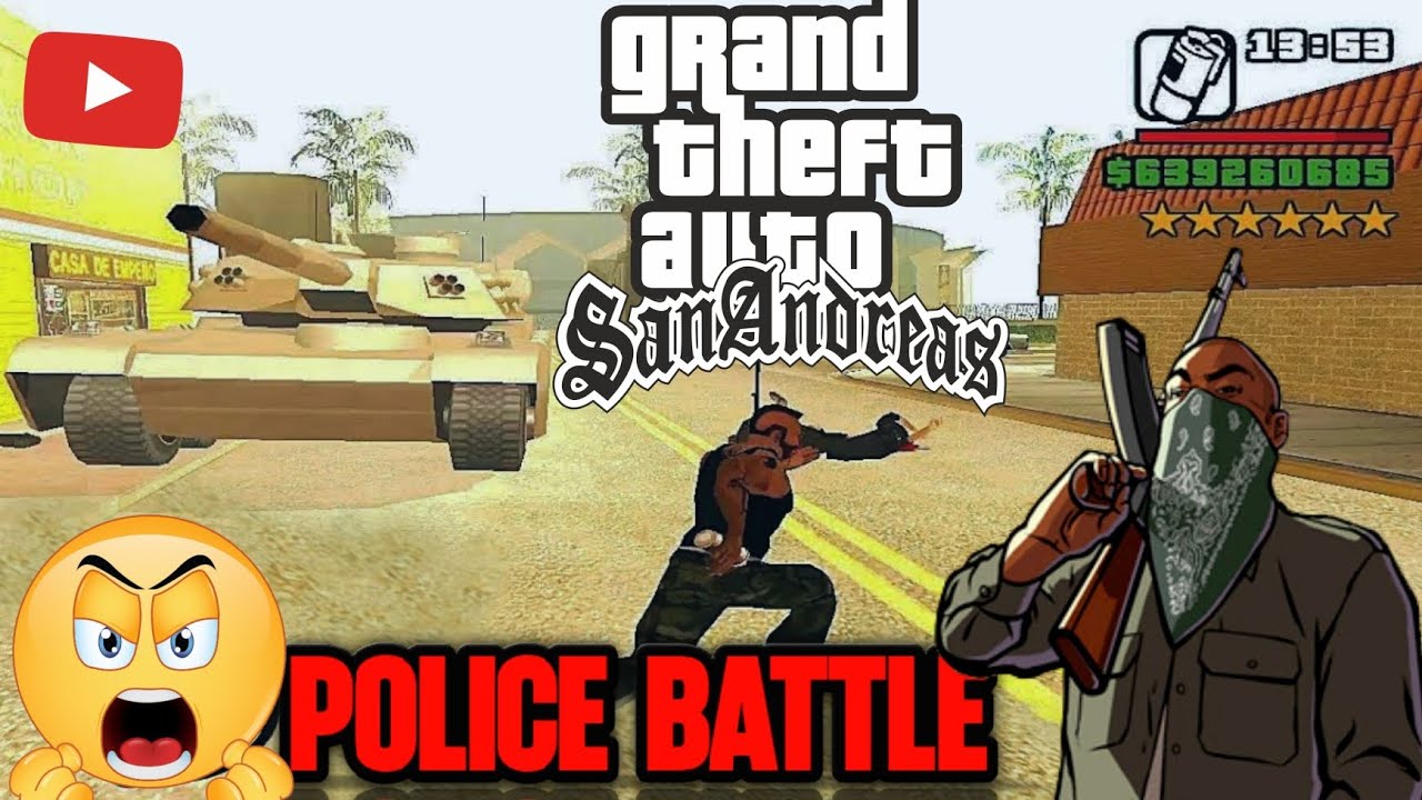 Epic Police Battle in Grove Street | GTA San Andreas Chaos