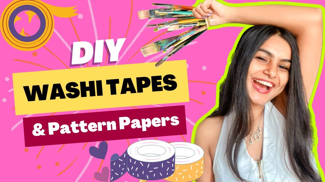 Made Washi Tapes at Home using Camel Artist Watercolours 😱 