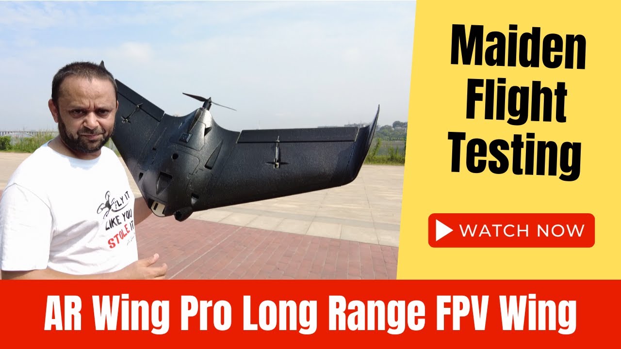 AR Wing Pro Long range FPV Wing Maiden Flight with Sparrow 2
