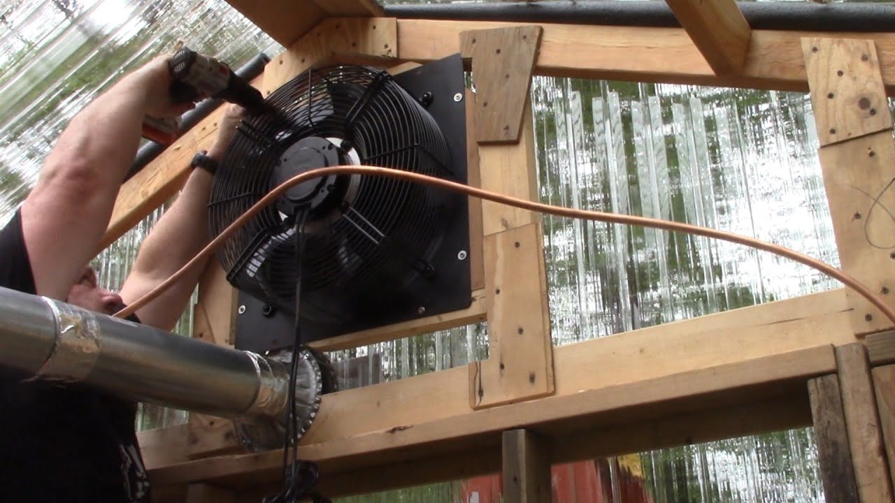 Installing AC Infinity Airlift Automatic Shutter Exhaust Fan Vent into Greenhouse