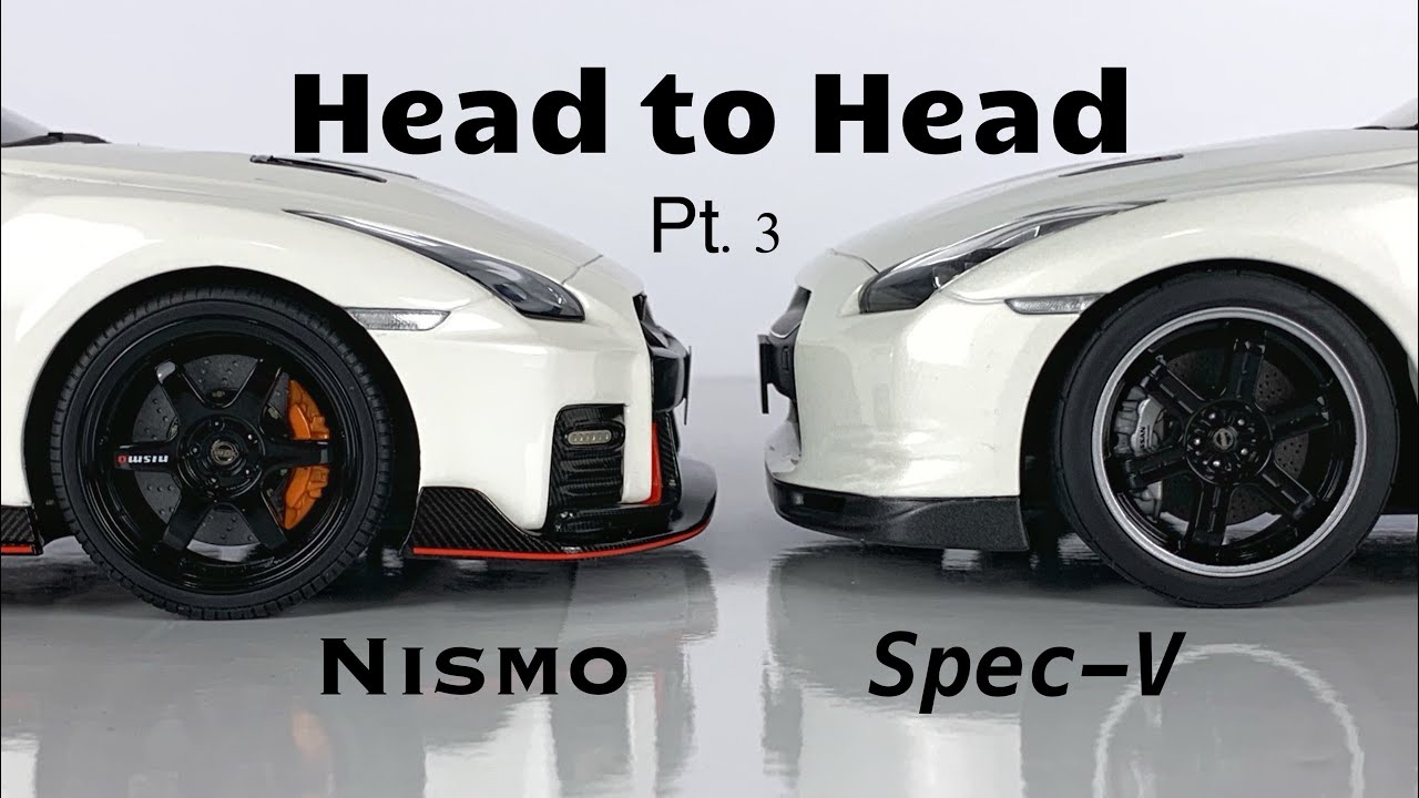 1:18 Nissan GT-R R35 SpecV by Autoart and 1:18 Nissan GT-R R35 Nismo by GT Spirit