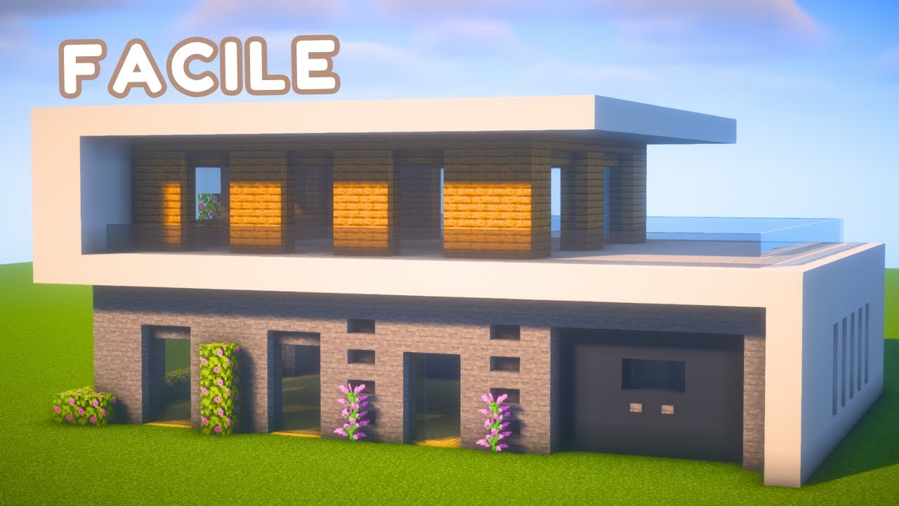 COMMENT FAIRE UNE MAISON MODERNE DANS MINECRAFT ! (tuto)