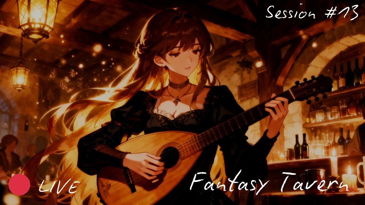 🔴 LIVE Cozy Fantasy Tavern Night 🍺 Medieval D&D Ambience for Focus & Relaxation | Session 13