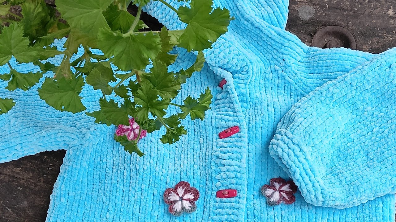 Kadife ipten kapişonlu bebek hırkası🌸