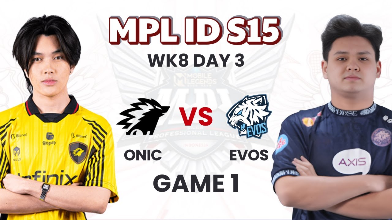 ONIC vs EVOS Game 1 | MPL ID Season 15 Week 8 Day 3