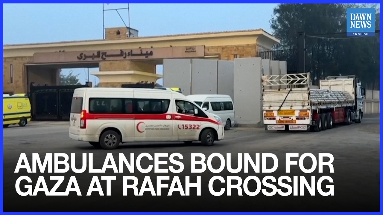 Ambulances, Aid Trucks Bound For Gaza At Egypt's Rafah Crossing