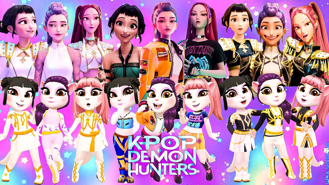😈 K-POP DEMON HUNTERS 🔥| Talking Angela Squad’s Ultimate Glow-Up Transformation (Zoey x Rumi x Mira)