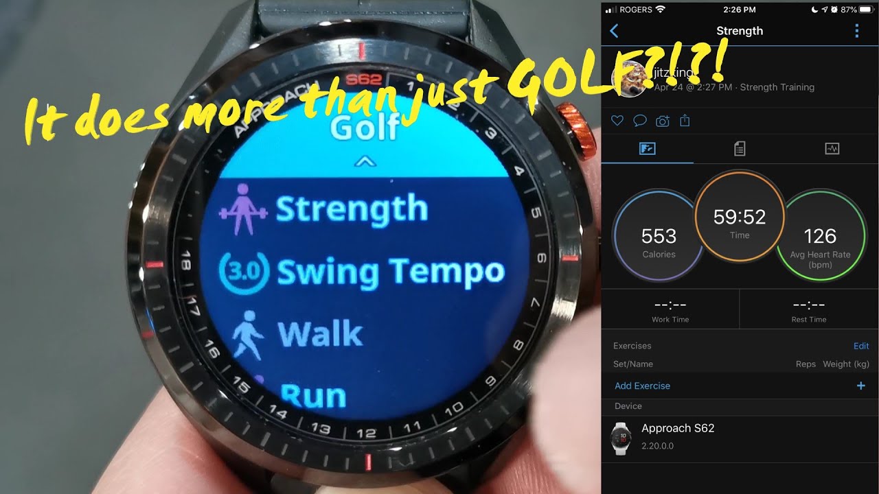 Garmin Approach S62 — демонстрация всех других видов активности, которые могут отслеживать эти ча...