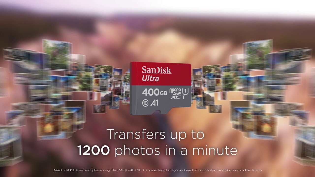 Tura SanDisk -  MicroSDXC Ultra 400GB 100MB/s C10 UHS-I A1