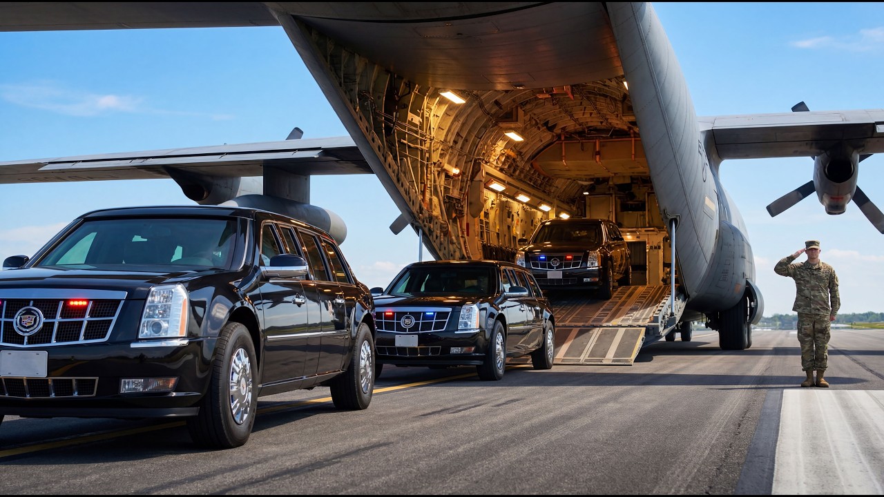 Wie die USA den am besten geschützten Präsidentenkonvoi der Welt Transportieren