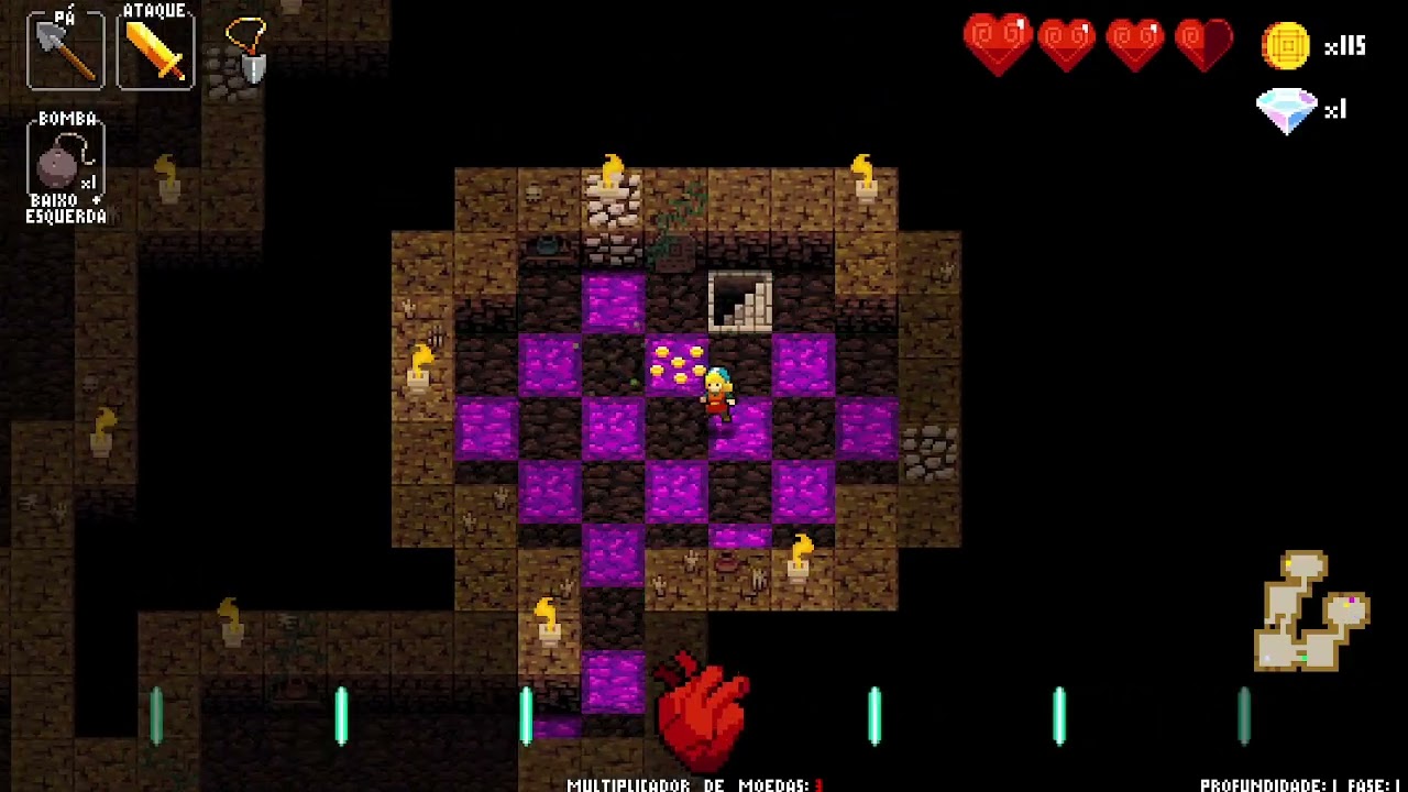 Crypt of the NecroDancer - Gameplay sem comentários (Parte 1)