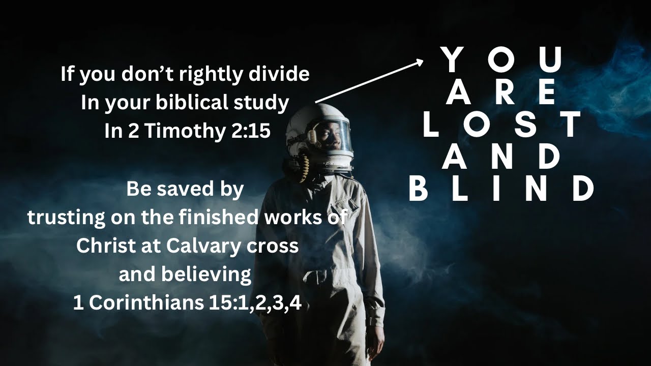HOW TO KNOW YOU ARE LOST and SPIRITUALLY BLIND#salvation#rightdivide#grace