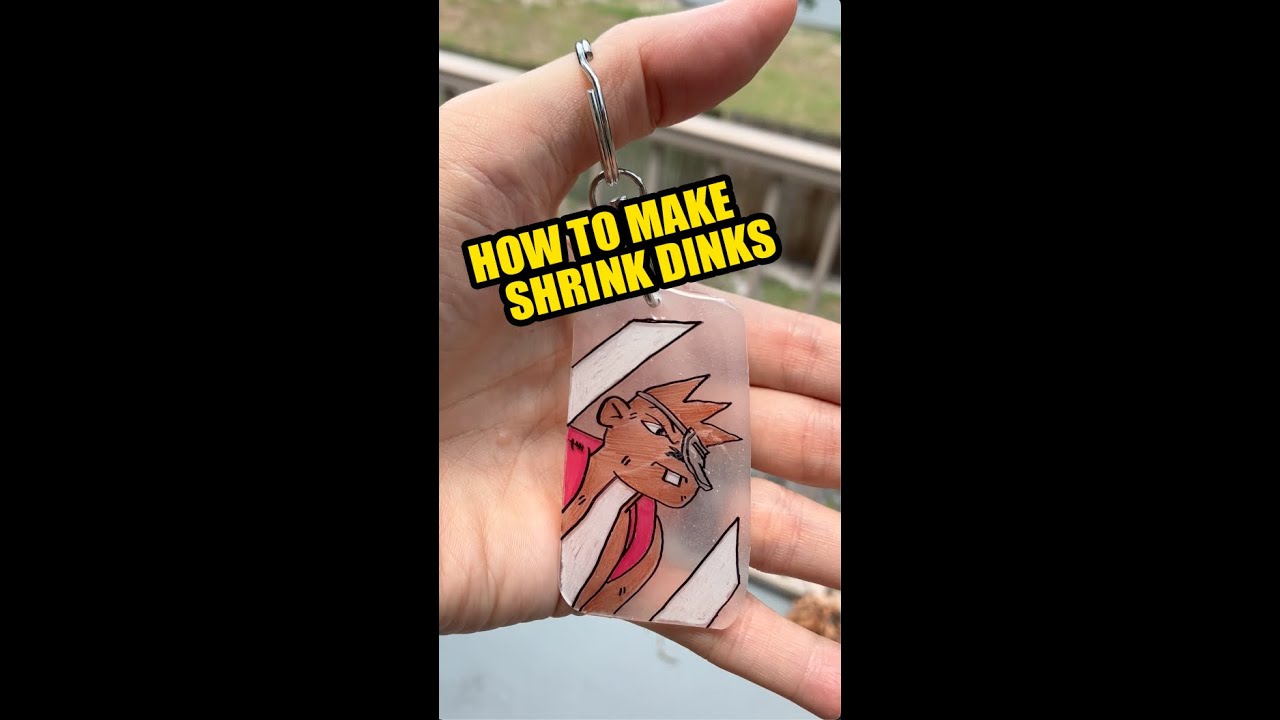 Making a Shrinky Dink (Shrink Plastic) with UV Sealant and keychain