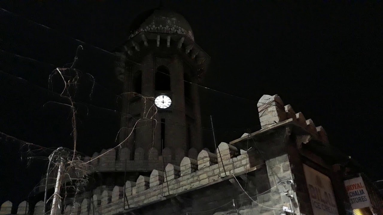 Restored Moazzam Jahi Market Clock Tower now Alarming every hour. (Recorded at 9 PM on 03/06/2018)