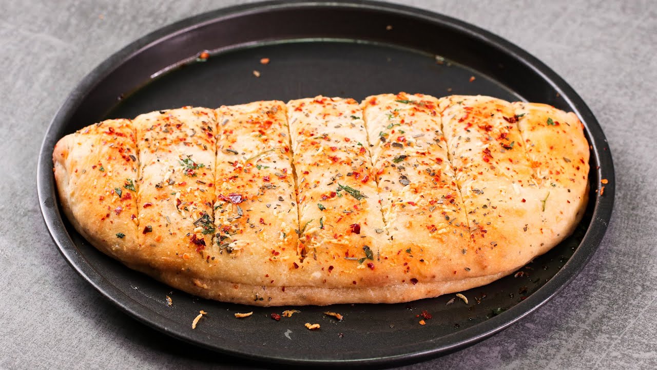 NO YEAST GARLIC BREAD IN LOCKDOWN | EGGLESS & WITHOUT OVEN