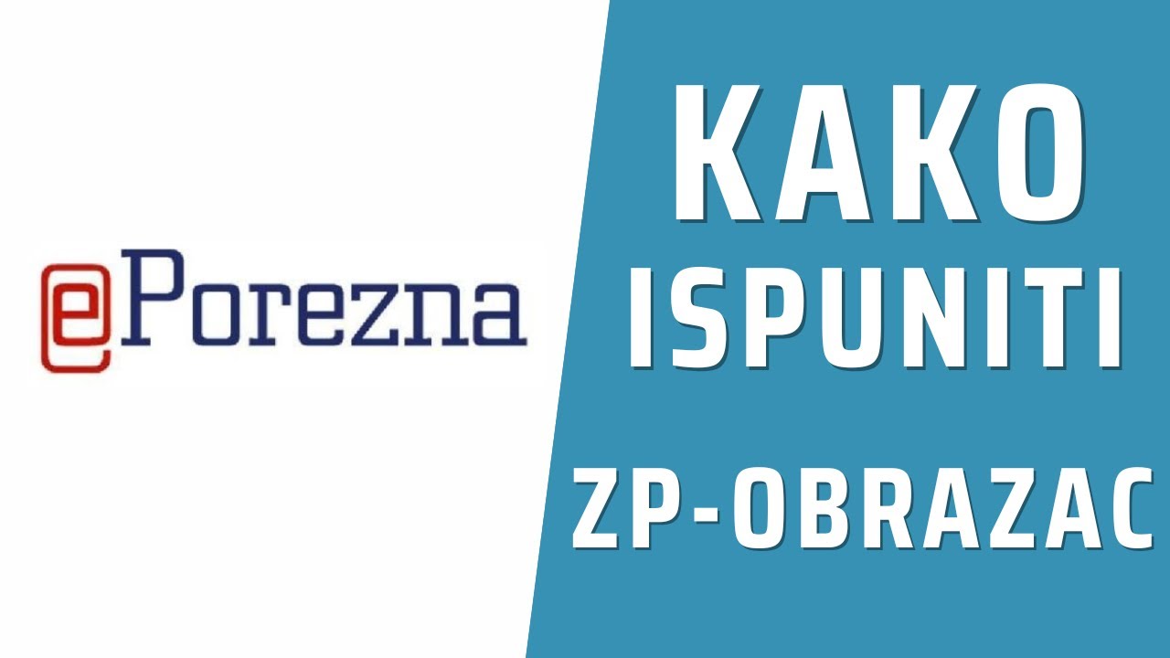 Kako Ispuniti ZP Obrazac Na ePoreznoj (Za Obavljene Usluge)