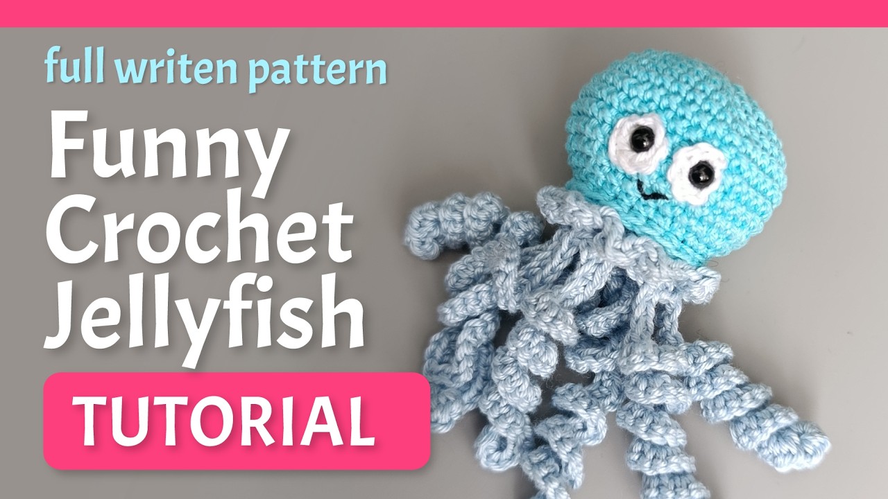 🌊 ଳ Funny crochet jellyfish |Amigurumi Tutorial Kawaii jellyfish — Step-by-Step Pattern #crochet