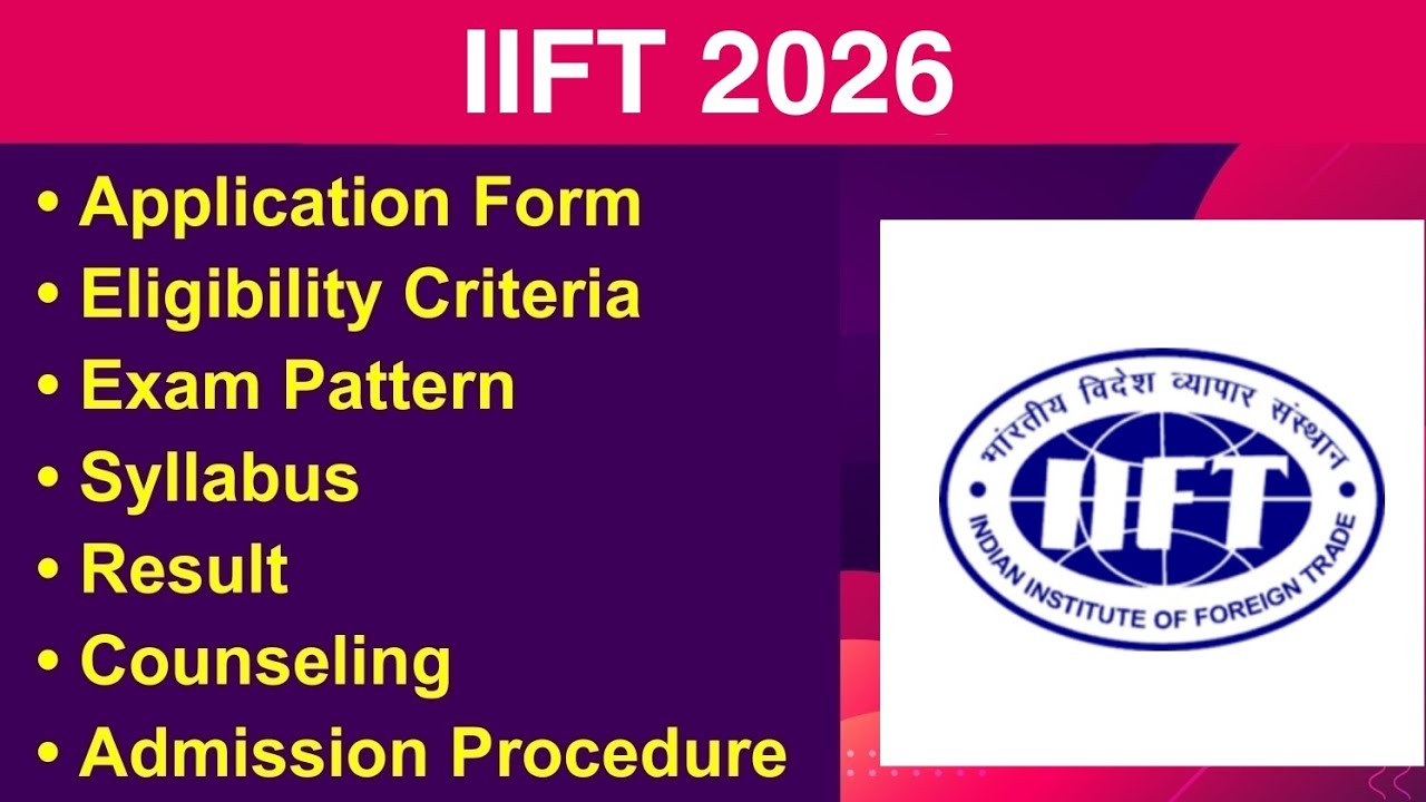 IIFT 2026 - Eligibility Criteria, Exam Date, Application form, Syllabus, Exam Pattern