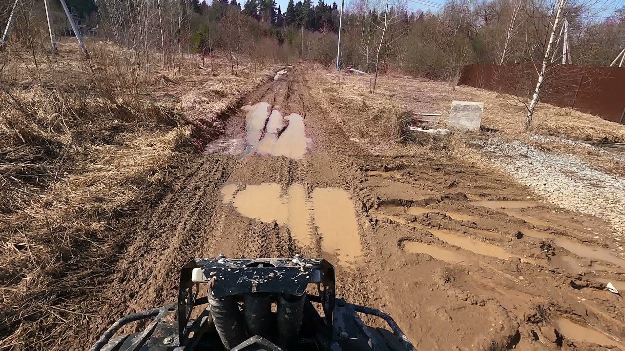 Первая грязь после зимы\CF moto 500ho\ 4k