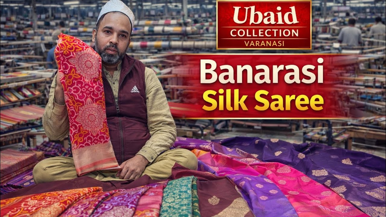 Banarasi Crape Mashroo Silk Saree, Sale Rate Saree | Ubaid Collection 