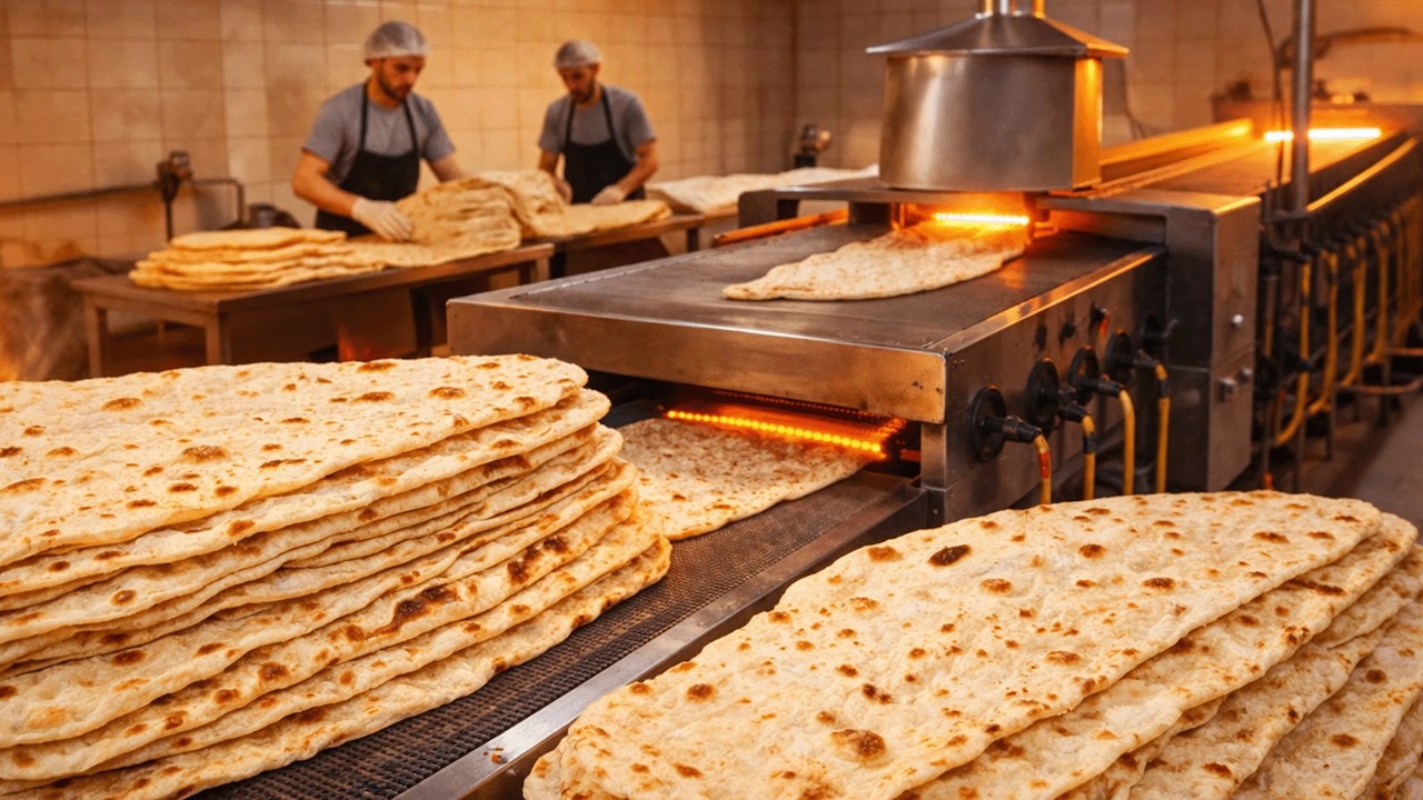 Magnificent Turkish village bread! Street Food Bread