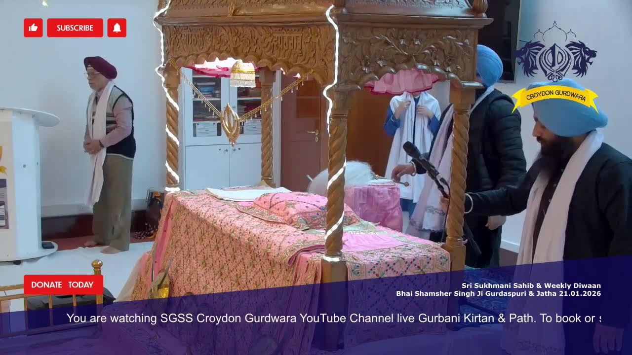 Sri Sukhmani Sahib & Weekly Diwaan Bhai Shamsher Singh Ji Gurdaspuri & Jatha 21.01.2026