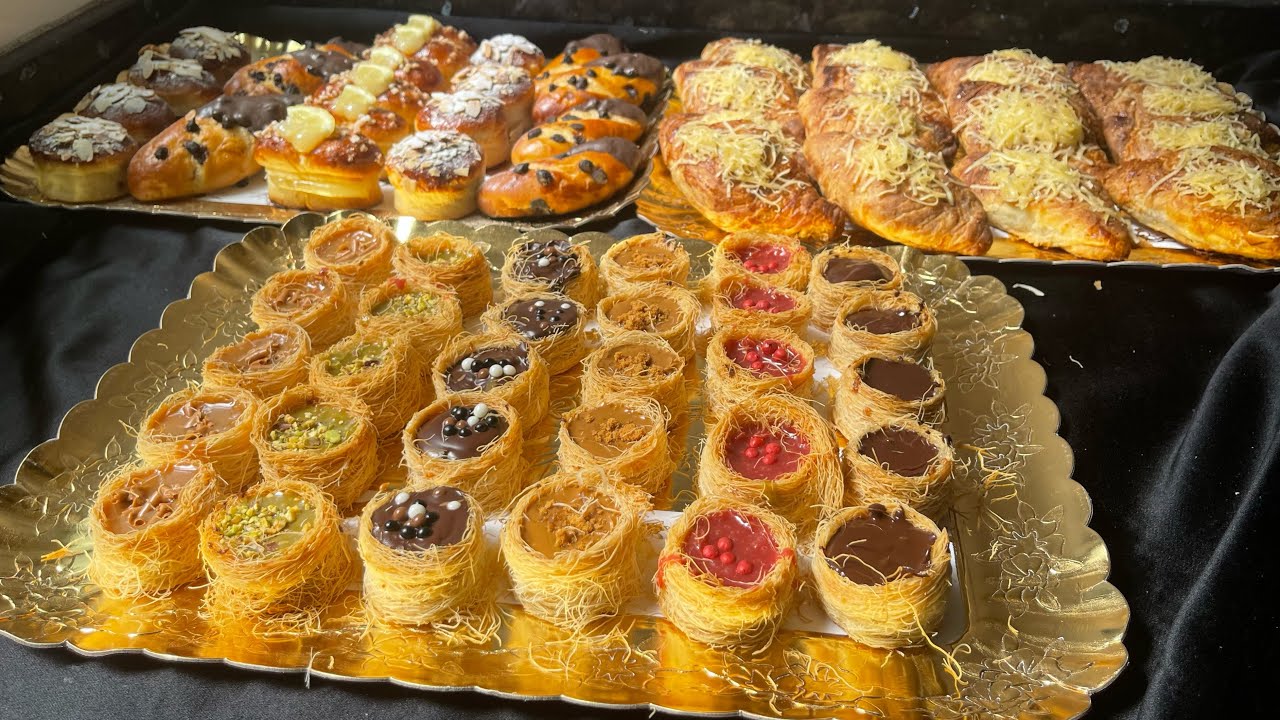 حماقو عليهم ضيافها🥰فطوررمضان روعة👌كنافةبريستيج راقي كيحمق+بلاطو بريوش منوع بعجين واحد+مملحات مورقة