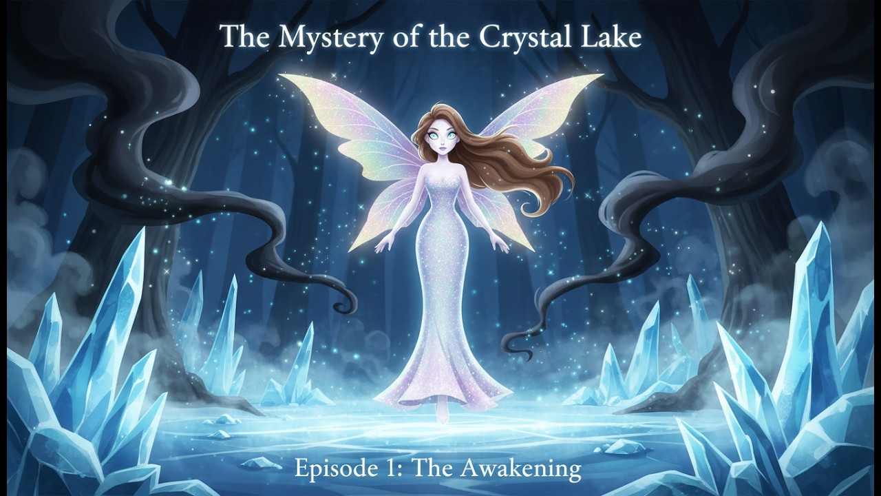 The Mystery of the Crystal Lake | Episode 1: The Awakening 🌙 | Animated Horror Story | Learn English