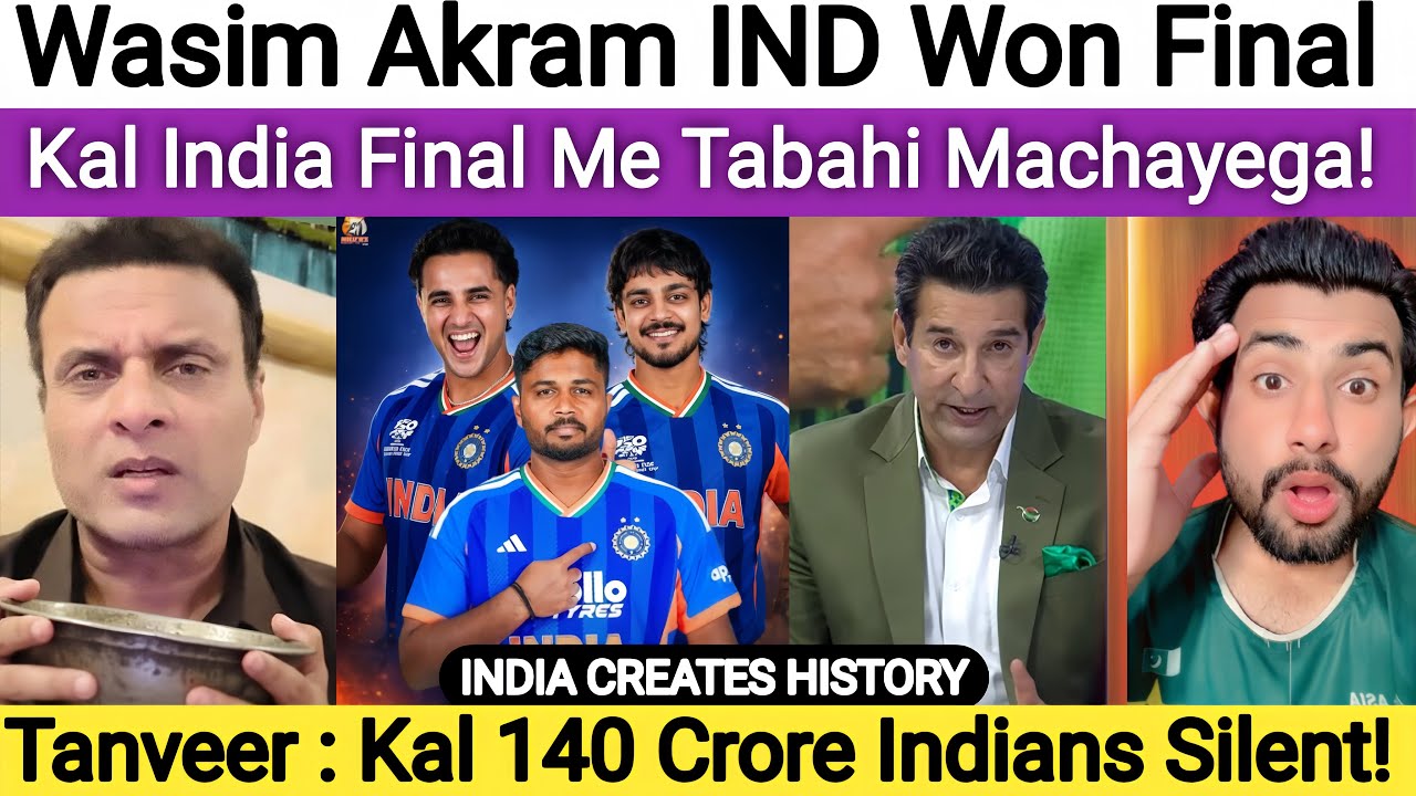 Wasim Akram IND Won This Final | IND Create History against NZ | Tanveer Kal 140 Crowd Indian silent