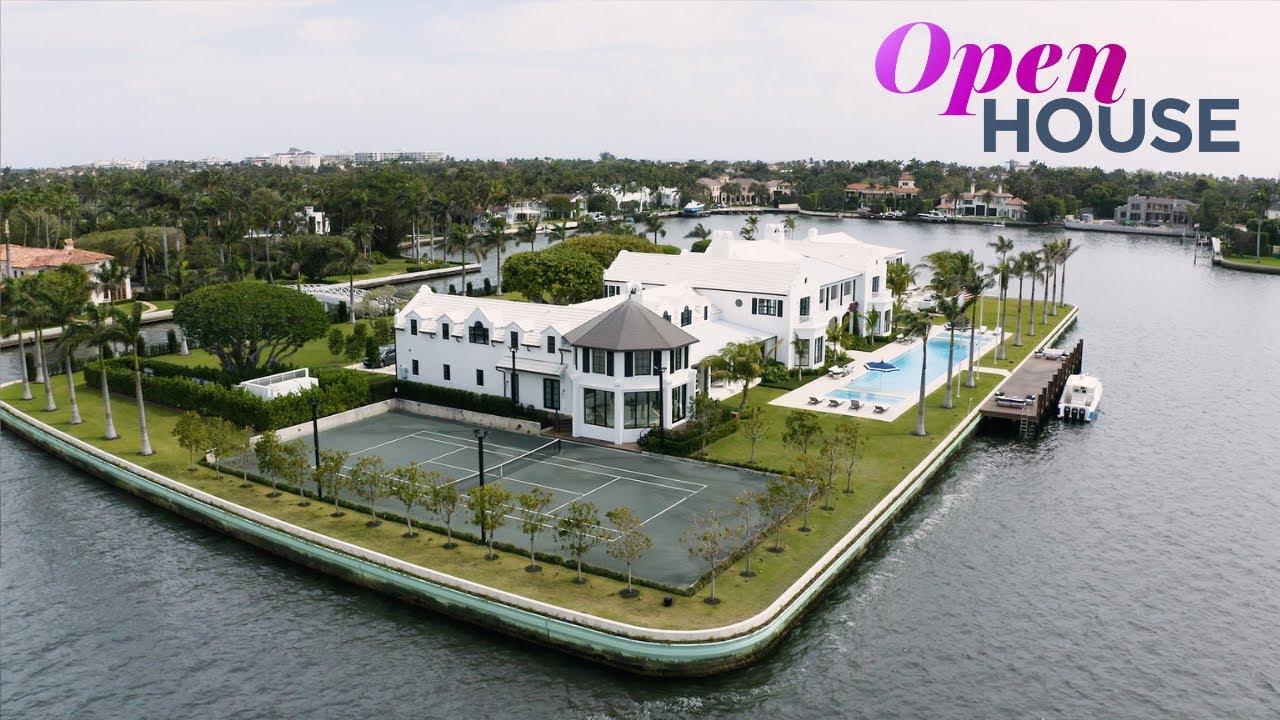 A Luxury Palm Beach Home That Is Its Own Island | Open House TV