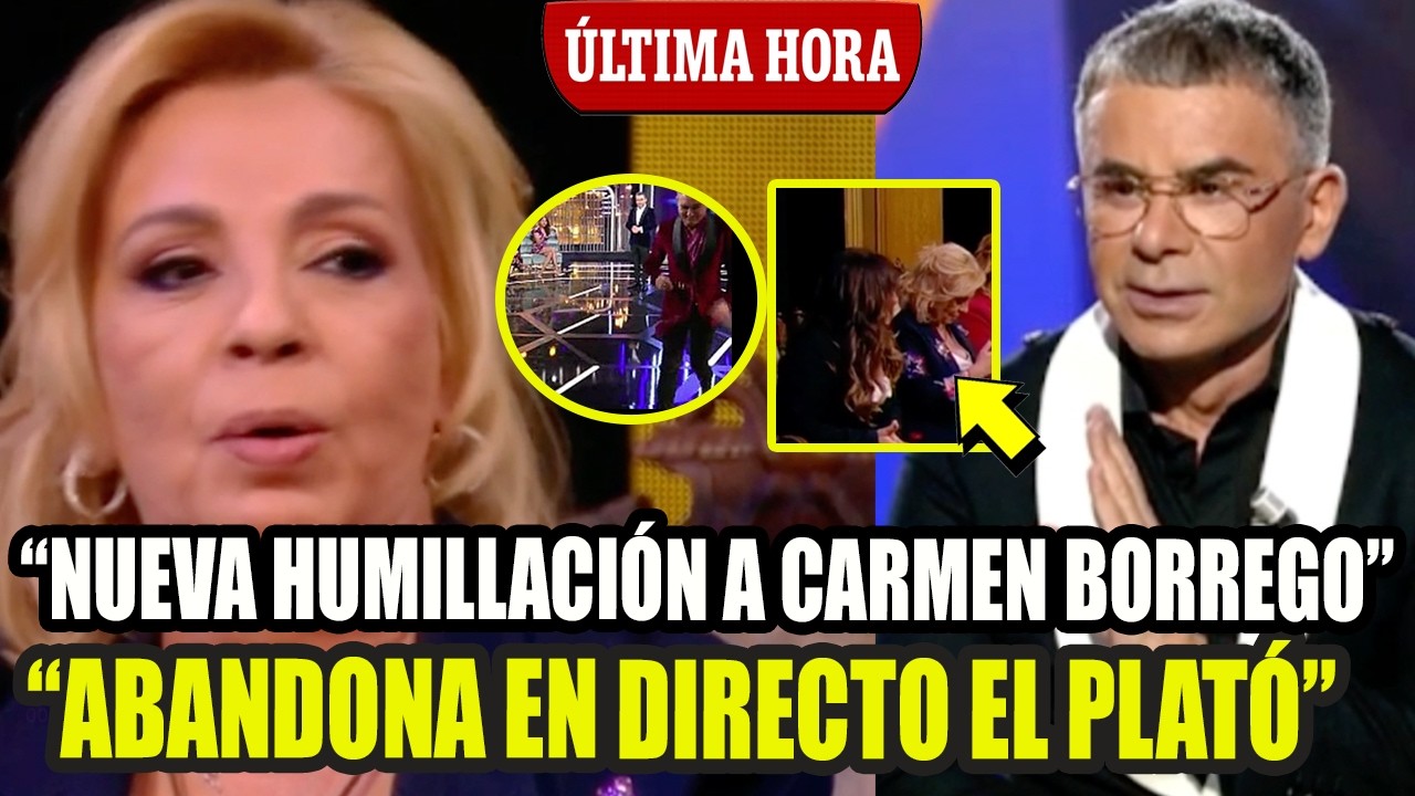 ¡GRAVE HUMILLACIÓN! CARMEN BORREGO HUMILLADA EN DIRECTO JORGE JAVIER Y ABANDONA PLATÓ GH