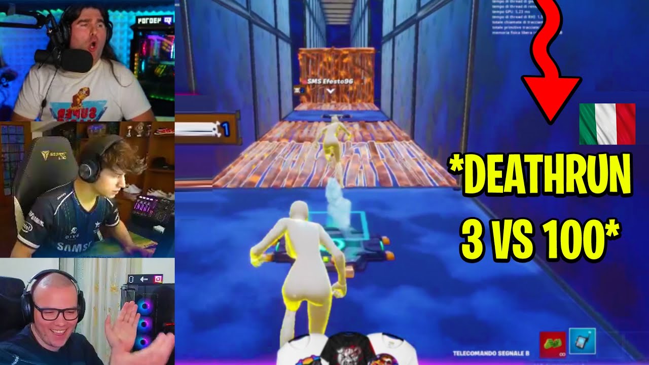 Piz, Xiuder, Efesto D3athrun CONTRO 100 Giocatori nello Stessa Partita! - Fortnite