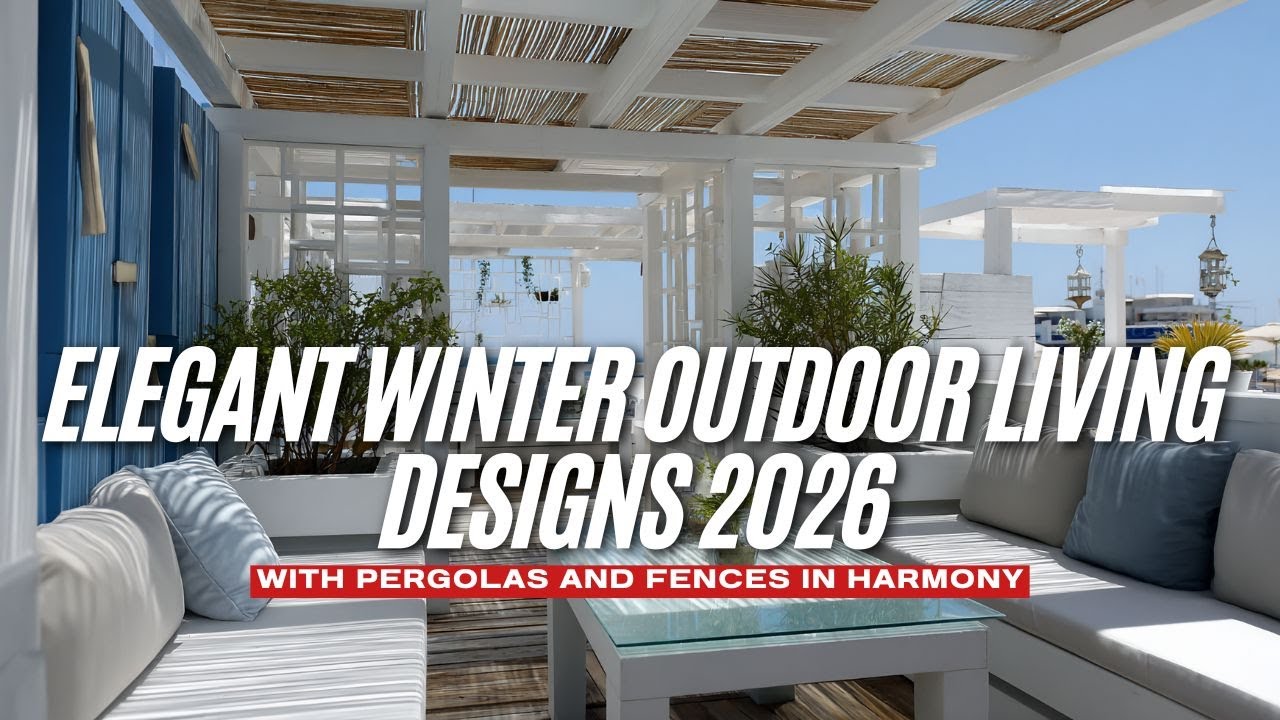 Elegant Winter Outdoor Living Designs 2026 with Pergolas and Fences in Harmony