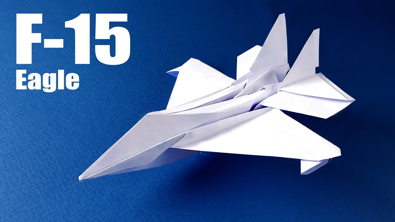 How to make a A4 Paper F-15 JET Fighter Plane 【EASY ORIGAMI】