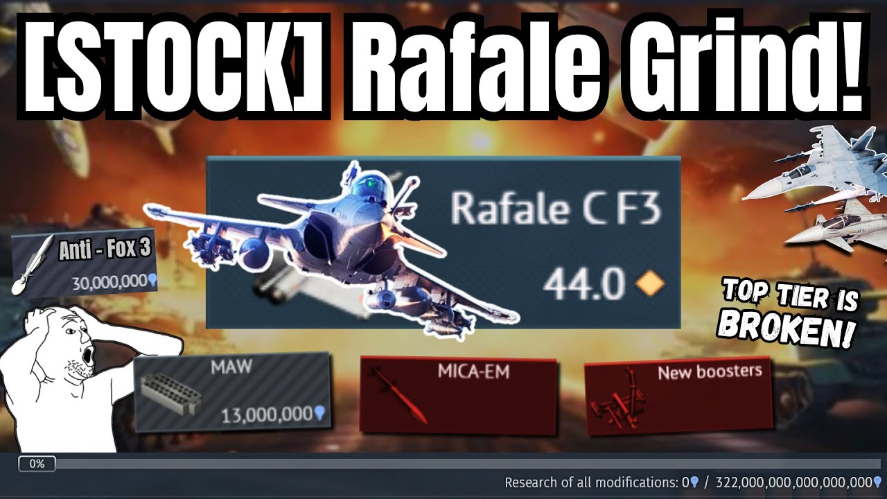 [STOCK] Рафаль... УЖАСЕН?!🤔| Fra*ce Top Tier Experience!🔥(Эта игра СЛОМАНА!💀)