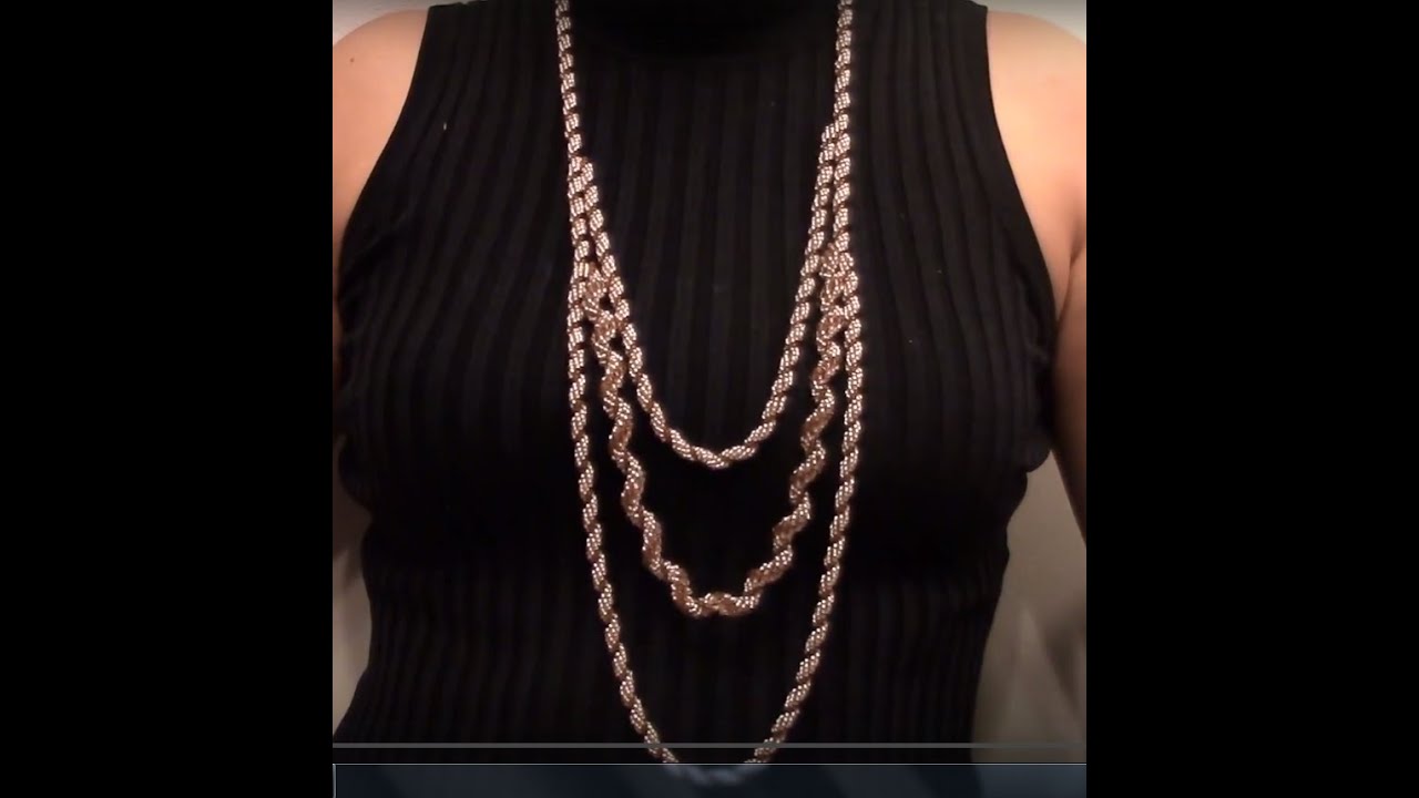 Bisuteria Paso a paso: Collar hecho con puntada de Espiral
