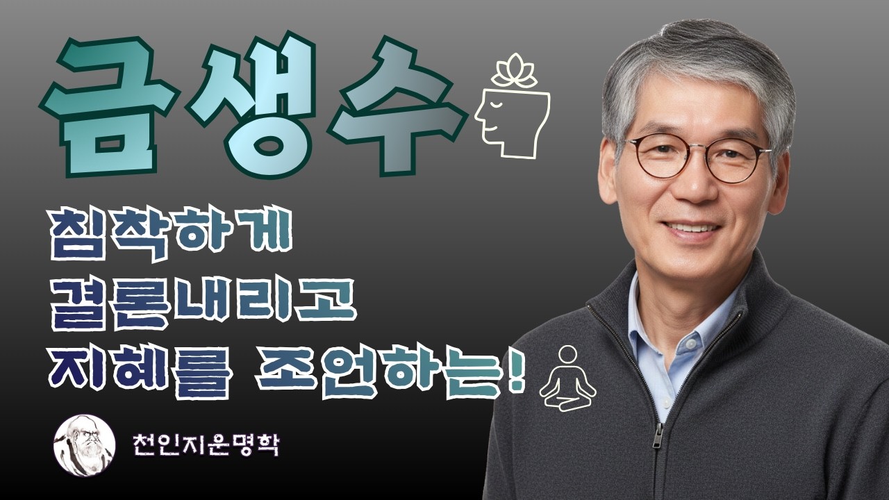 침착하게 결론내리고 지혜를 조언한는 금생수