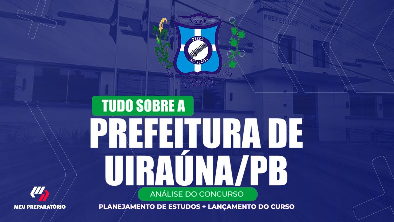 CONCURSO PREFEITURA DE UIRAÚNA/PB +  PLANEJAMENTO DE ESTUDOS