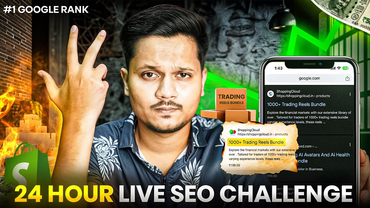 24 Hour Shopify SEO Challenge | Sell Digital Products Online 💰🚀