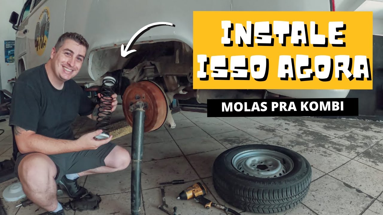 INSTALAMOS MOLAS no AMORTECEDOR da KOMBI | Kombichileira #ep41